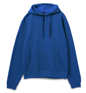 blue hoodie